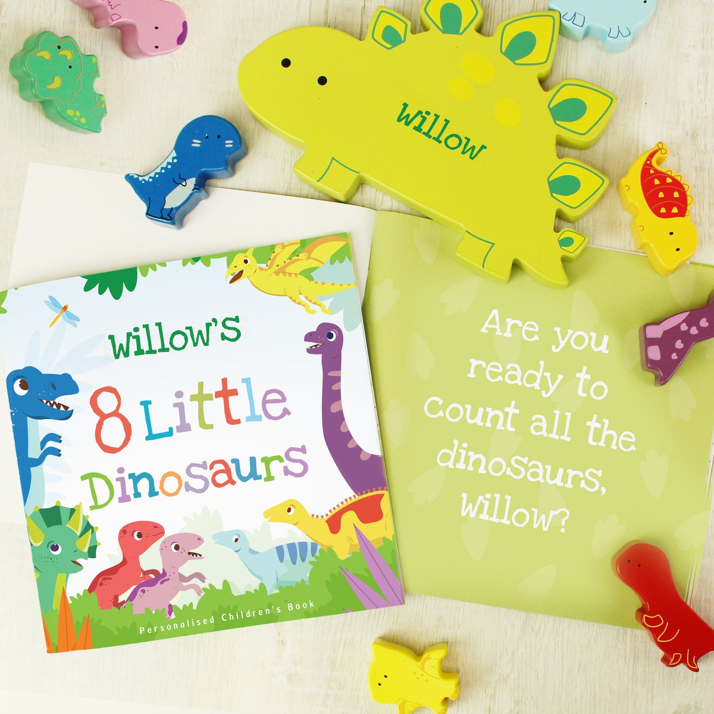 Personalised Dinosaur Book & Stacking Toy - image 2
