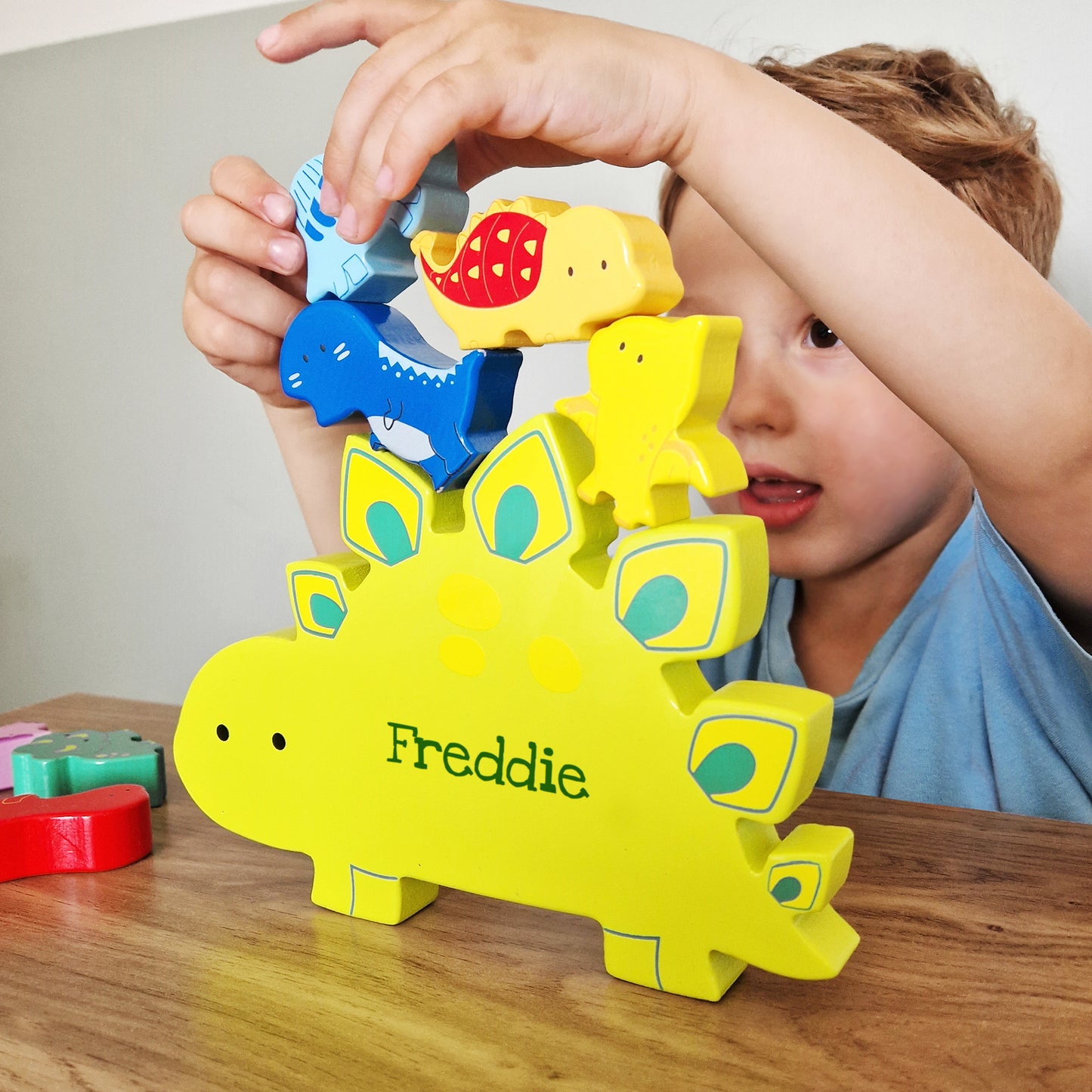 Personalised Dinosaur Book & Stacking Toy - image 4