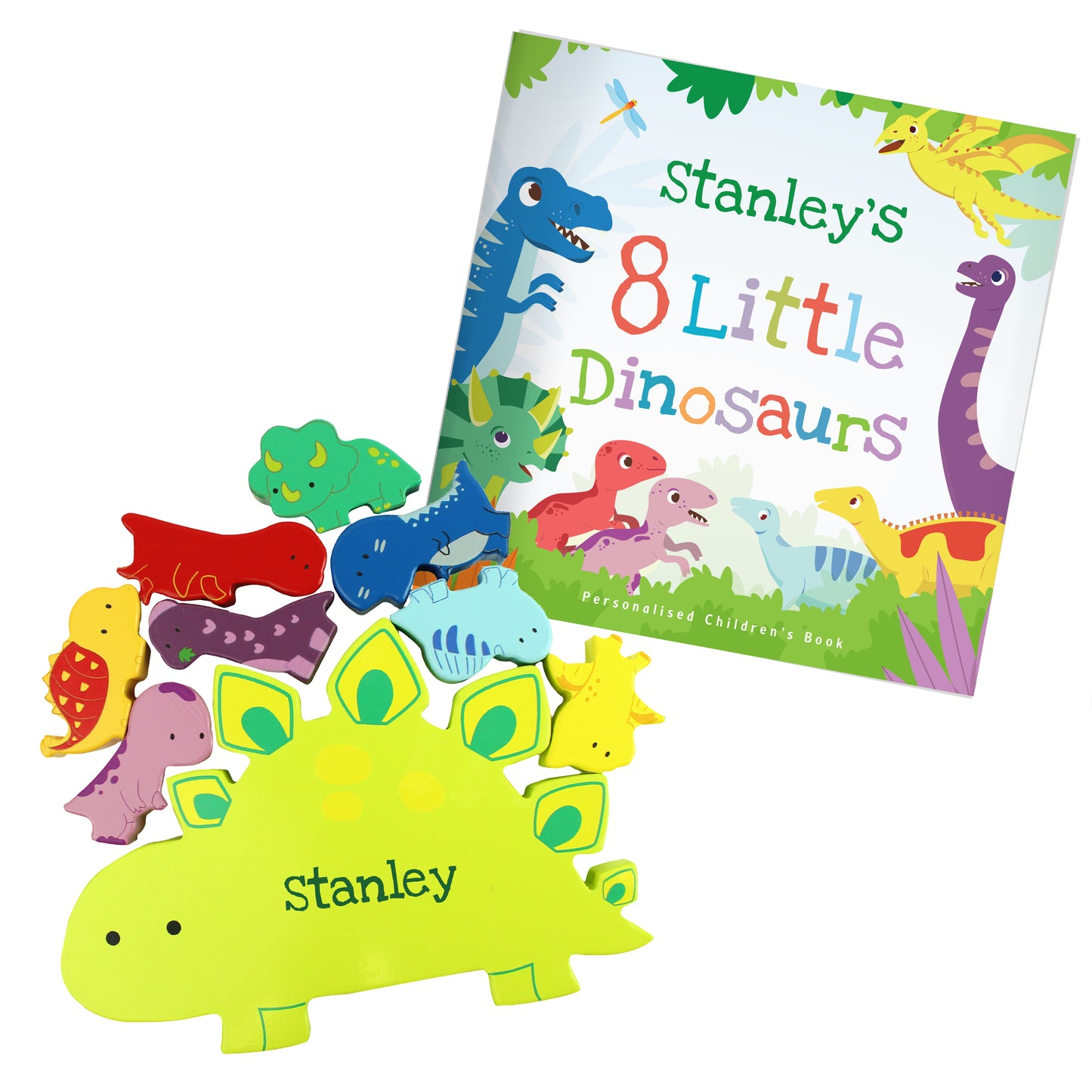 Personalised Dinosaur Book & Stacking Toy - image 5