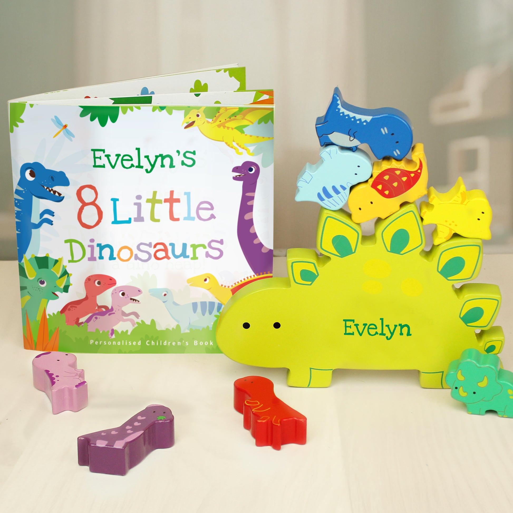 Personalised Dinosaur Book & Stacking Toy - image 9