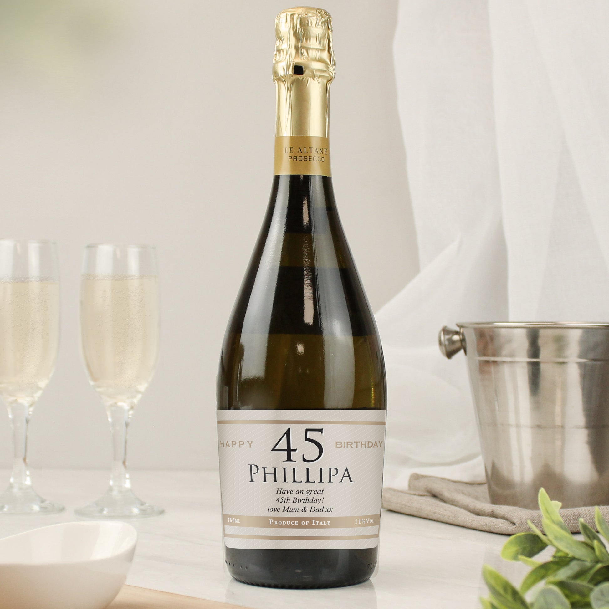 Personalised Big Age Birthday Prosecco from Heartfelt Gifts