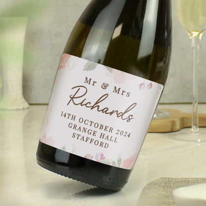 Personalised Floral Watercolour Bottle of Prosecco - image 3