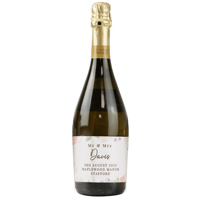 Personalised Floral Watercolour Bottle of Prosecco - image 4