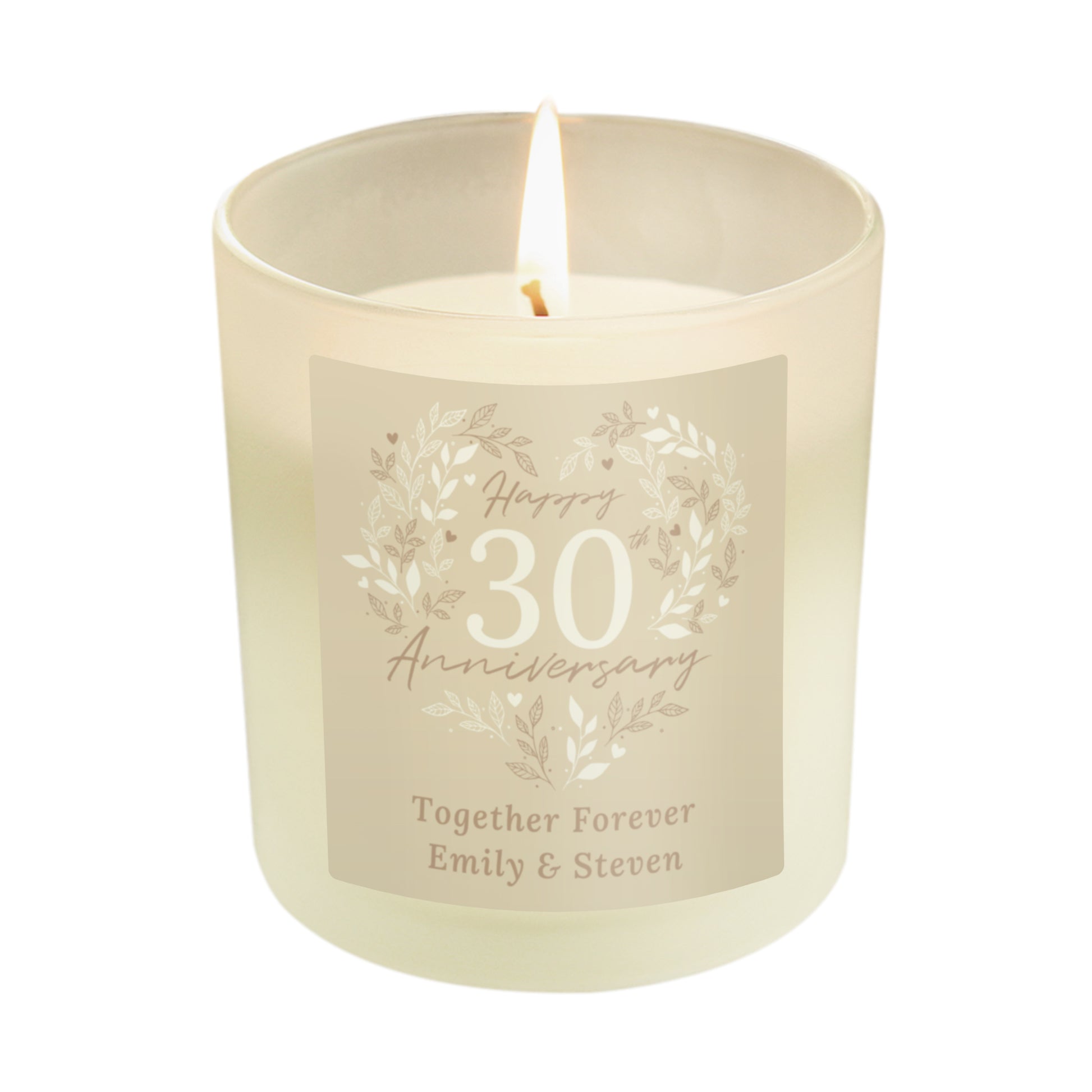 Personalised 30th Pearl Wedding Anniversary Candle Jar - image 5