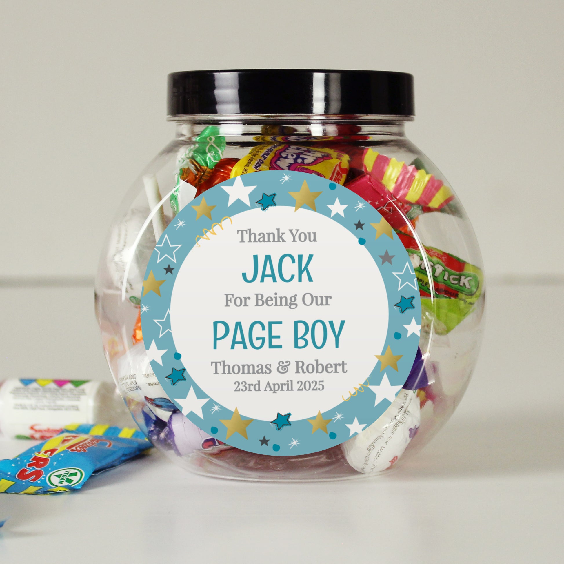 Personalised Page Boy Sweet Jar - image 3