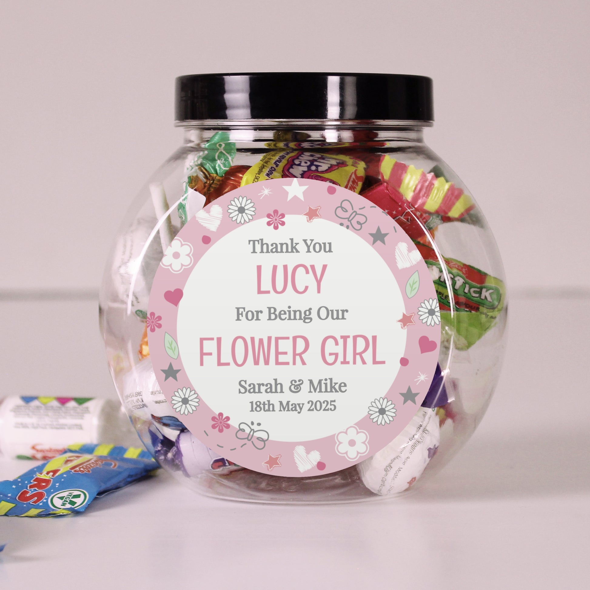 Personalised Flower Girl Sweet Jar - image 3
