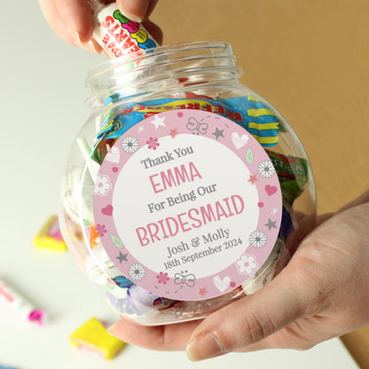 Personalised Bridesmaid Sweet Jar - image 2