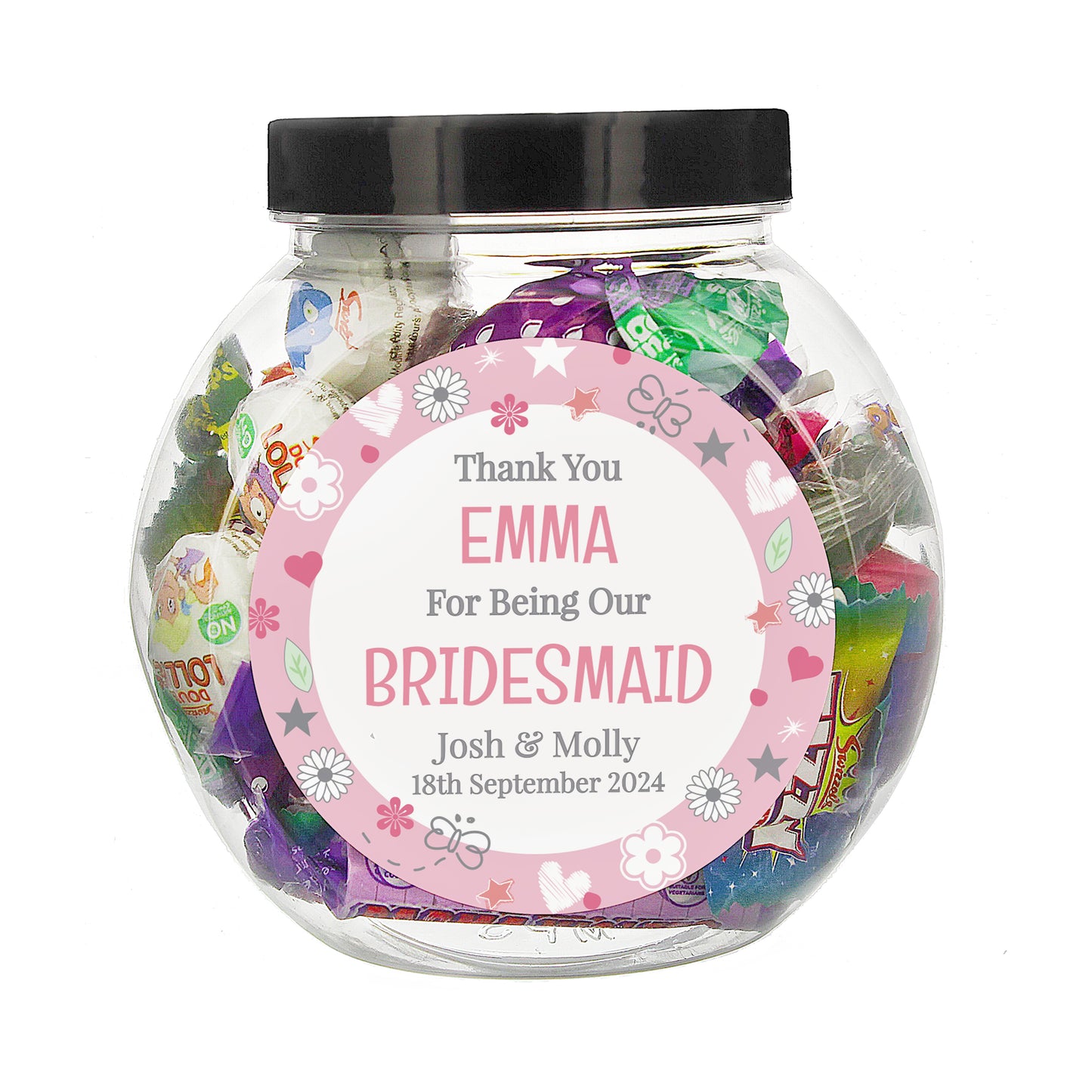 Personalised Bridesmaid Sweet Jar - image 4