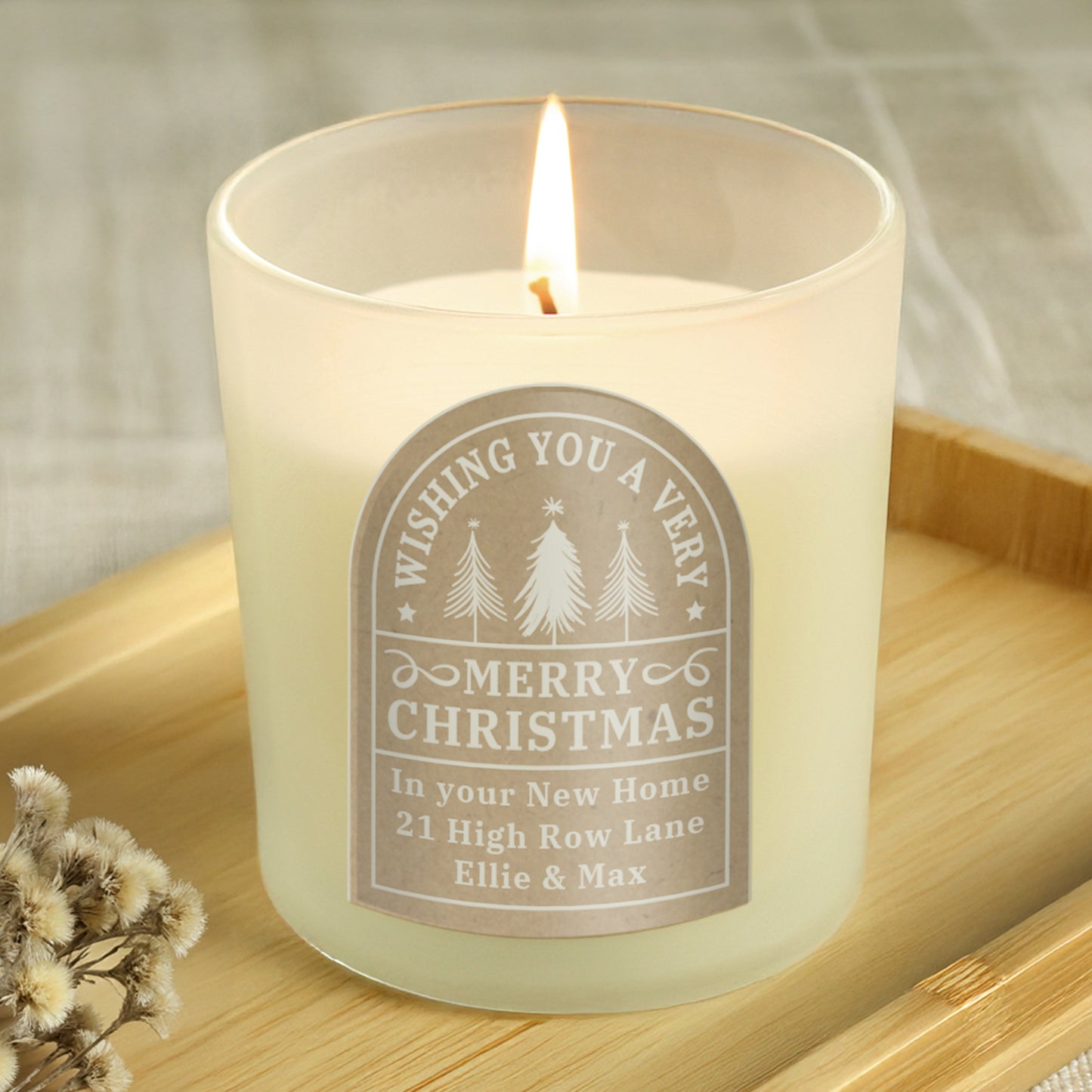 Personalised Christmas Candle Jar from Heartfelt Gifts
