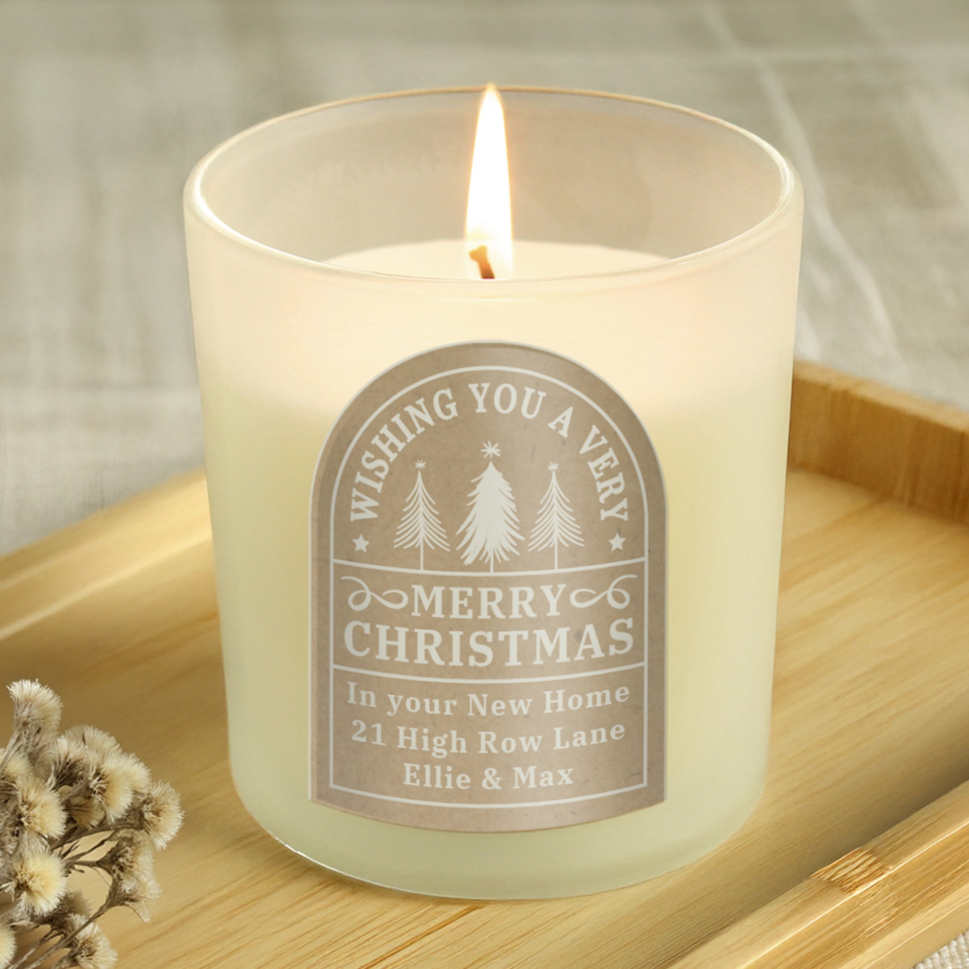 Personalised Christmas Candle Jar from Heartfelt Gifts