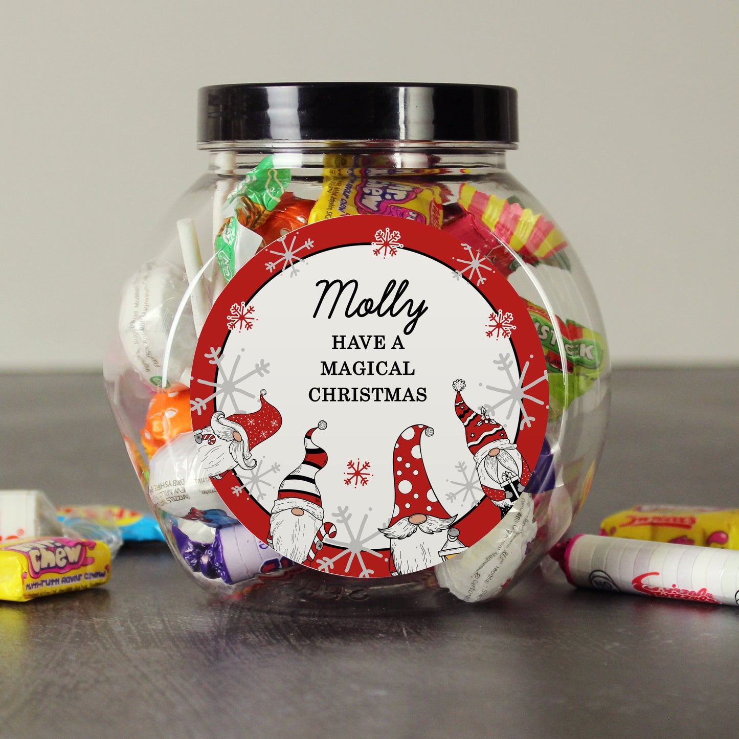 Personalised Gonk Christmas Sweet Jar - image 4