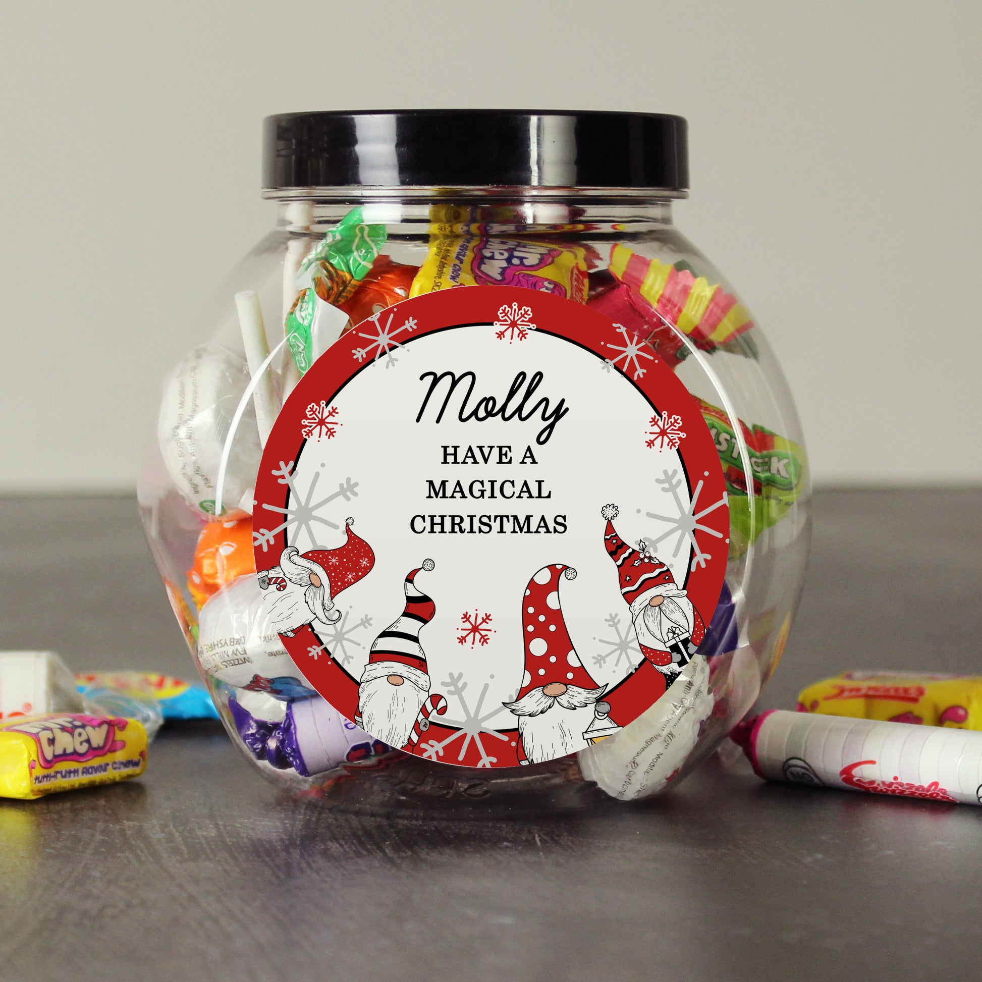 Personalised Gonk Christmas Sweet Jar - image 4