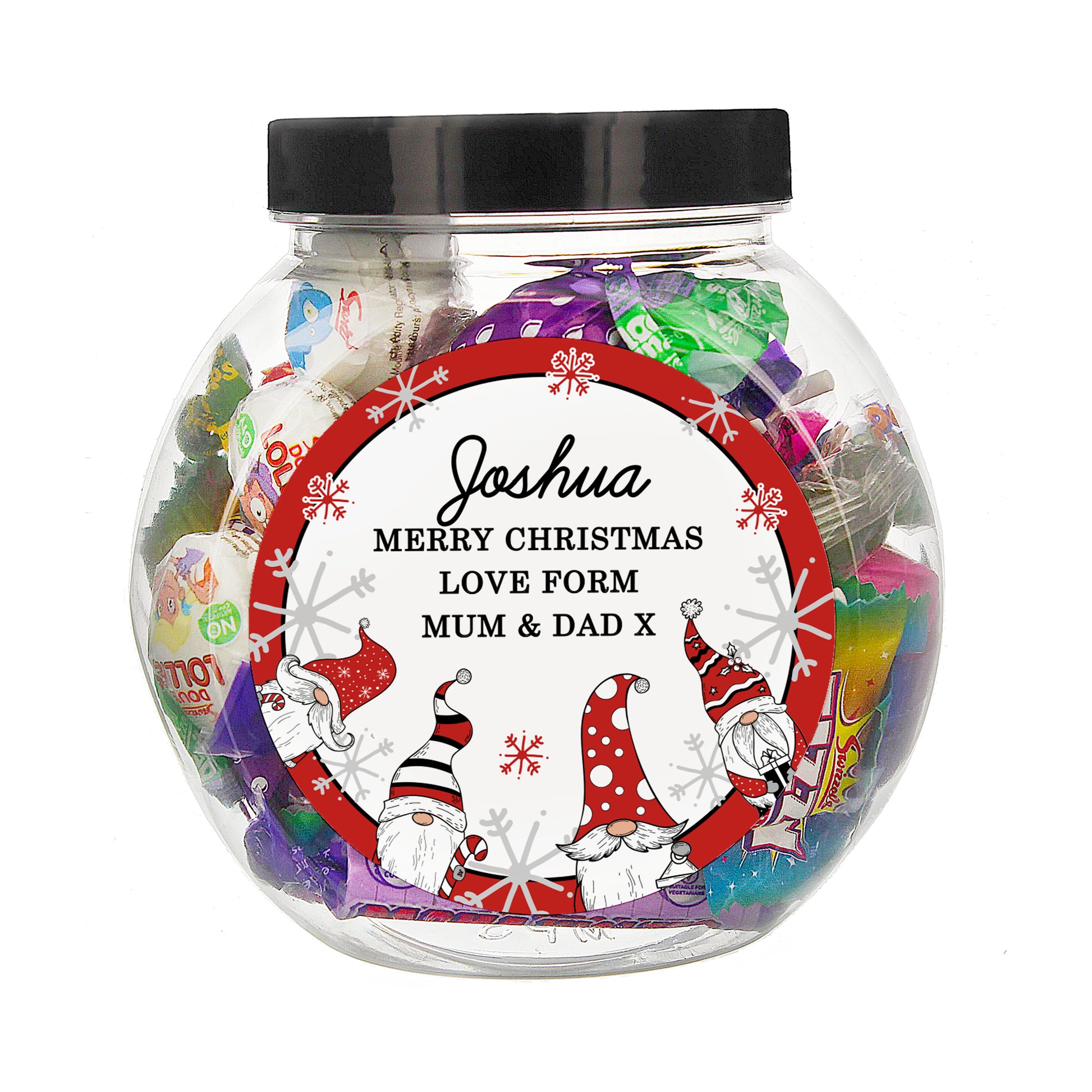 Personalised Gonk Christmas Sweet Jar - image 5