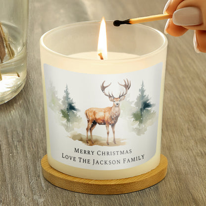 Personalised Watercolour Stag Candle Jar - image 3