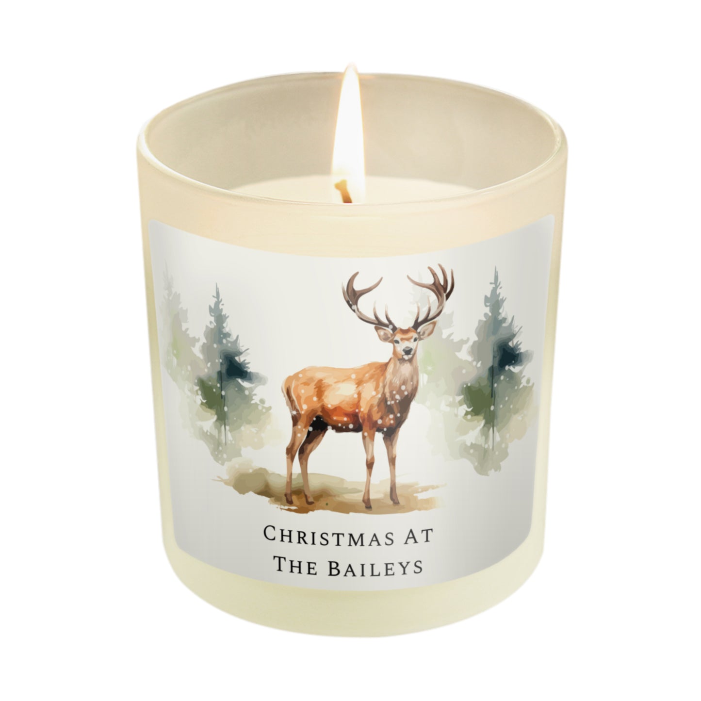 Personalised Watercolour Stag Candle Jar - image 5