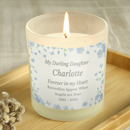 Personalised Memorial Forget Me Not Candle Jar - image 2