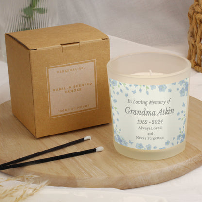 Personalised Memorial Forget Me Not Candle Jar - image 4