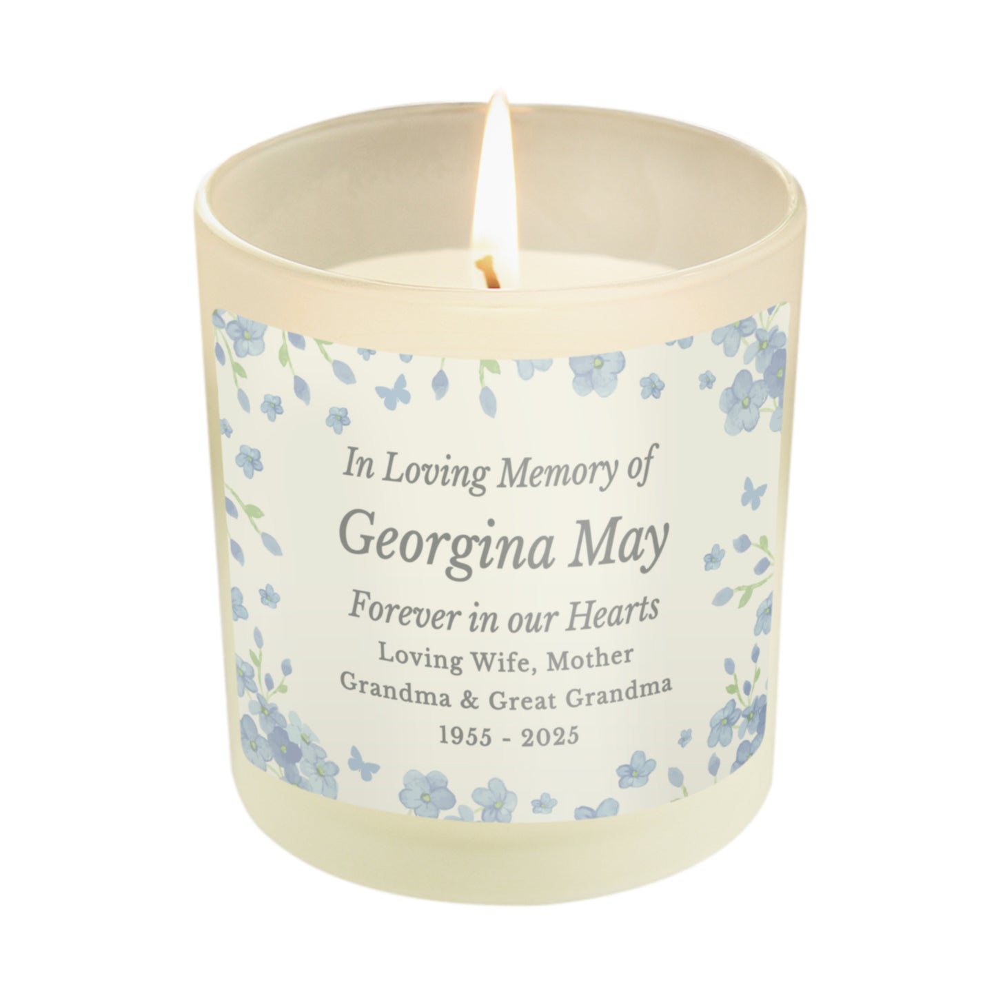 Personalised Memorial Forget Me Not Candle Jar - image 5