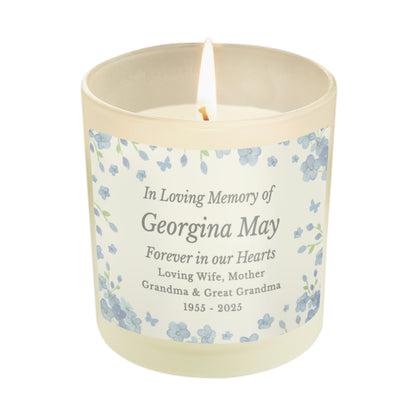 Personalised Memorial Forget Me Not Candle Jar - image 5