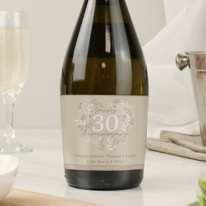 Personalised 30th Pearl Wedding Anniversary Prosecco - image 3