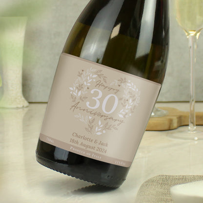 Personalised 30th Pearl Wedding Anniversary Prosecco - image 4