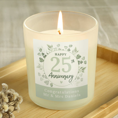 Personalised Botanical Anniversary Candle Jar from Heartfelt Gifts