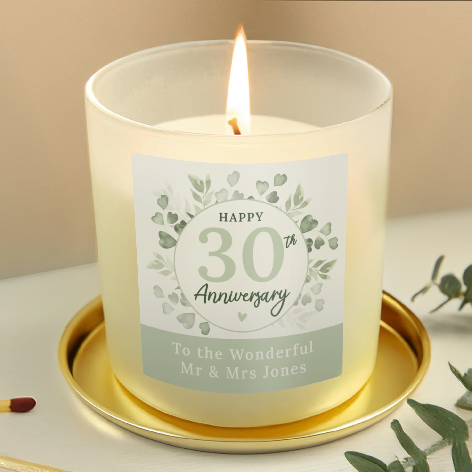 Personalised Botanical Anniversary Candle Jar - image 2