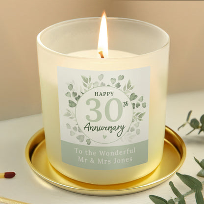 Personalised Botanical Anniversary Candle Jar - image 2
