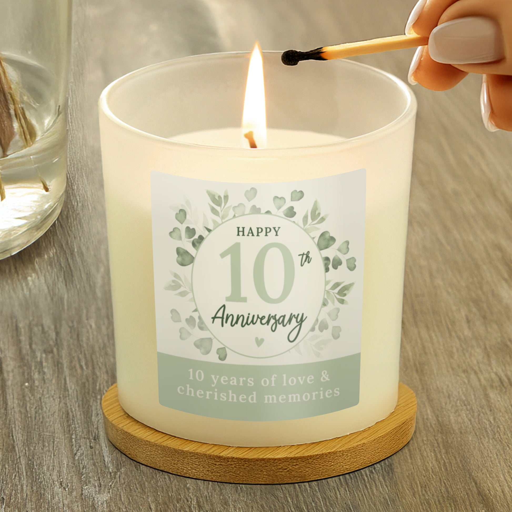 Personalised Botanical Anniversary Candle Jar - image 3