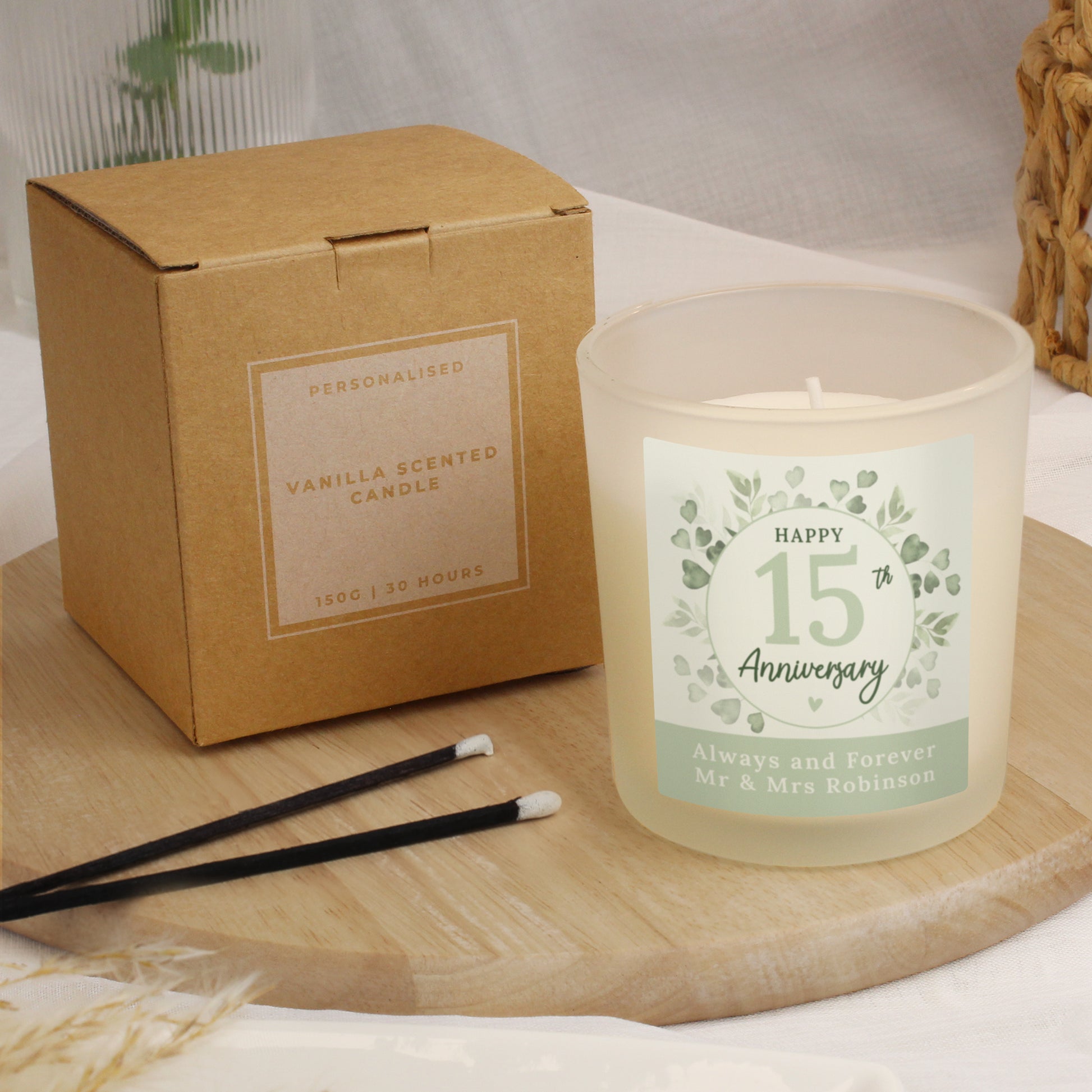 Personalised Botanical Anniversary Candle Jar - image 4