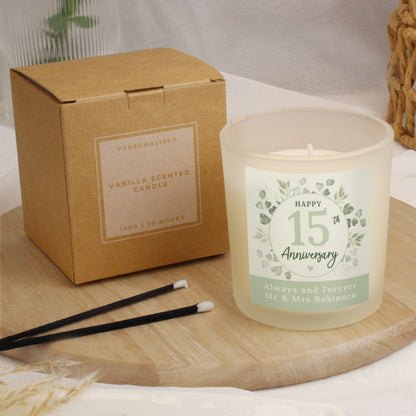 Personalised Botanical Anniversary Candle Jar - image 4
