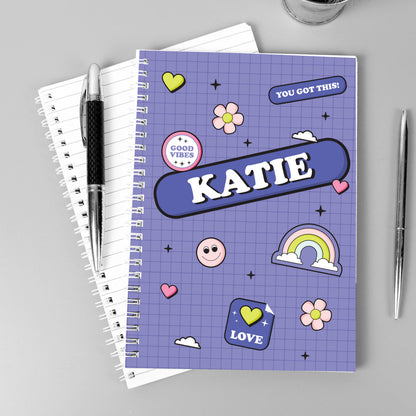 Personalised Good Vibes A5 Notebook - image 2