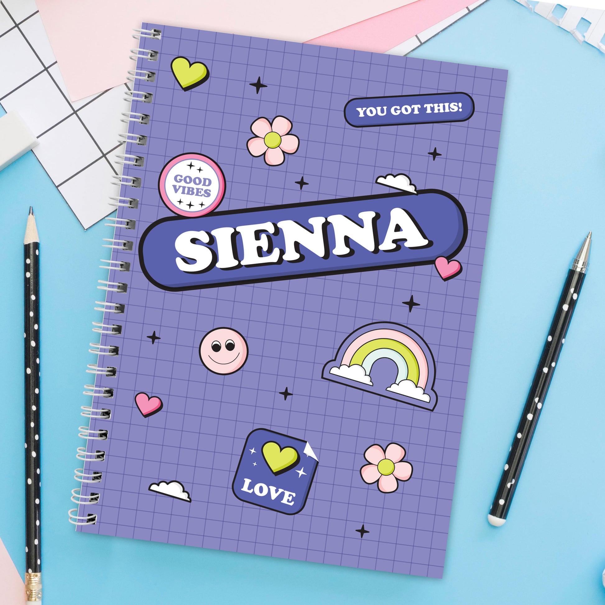 Personalised Good Vibes A5 Notebook - image 3