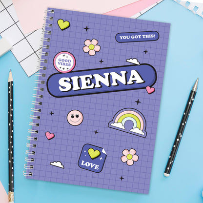 Personalised Good Vibes A5 Notebook - image 3