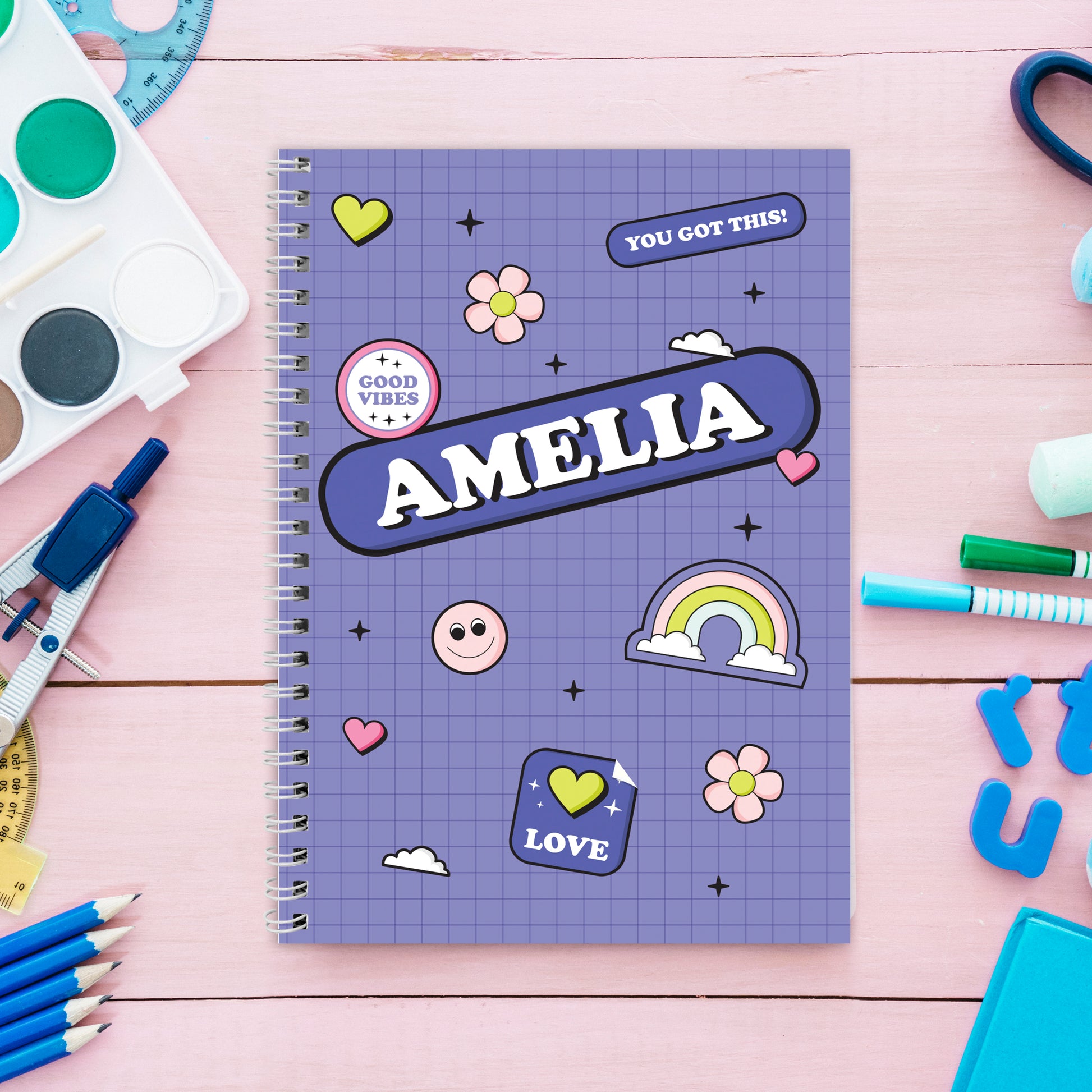 Personalised Good Vibes A5 Notebook - image 4