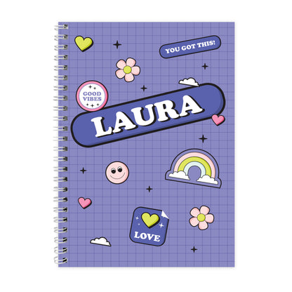 Personalised Good Vibes A5 Notebook - image 5