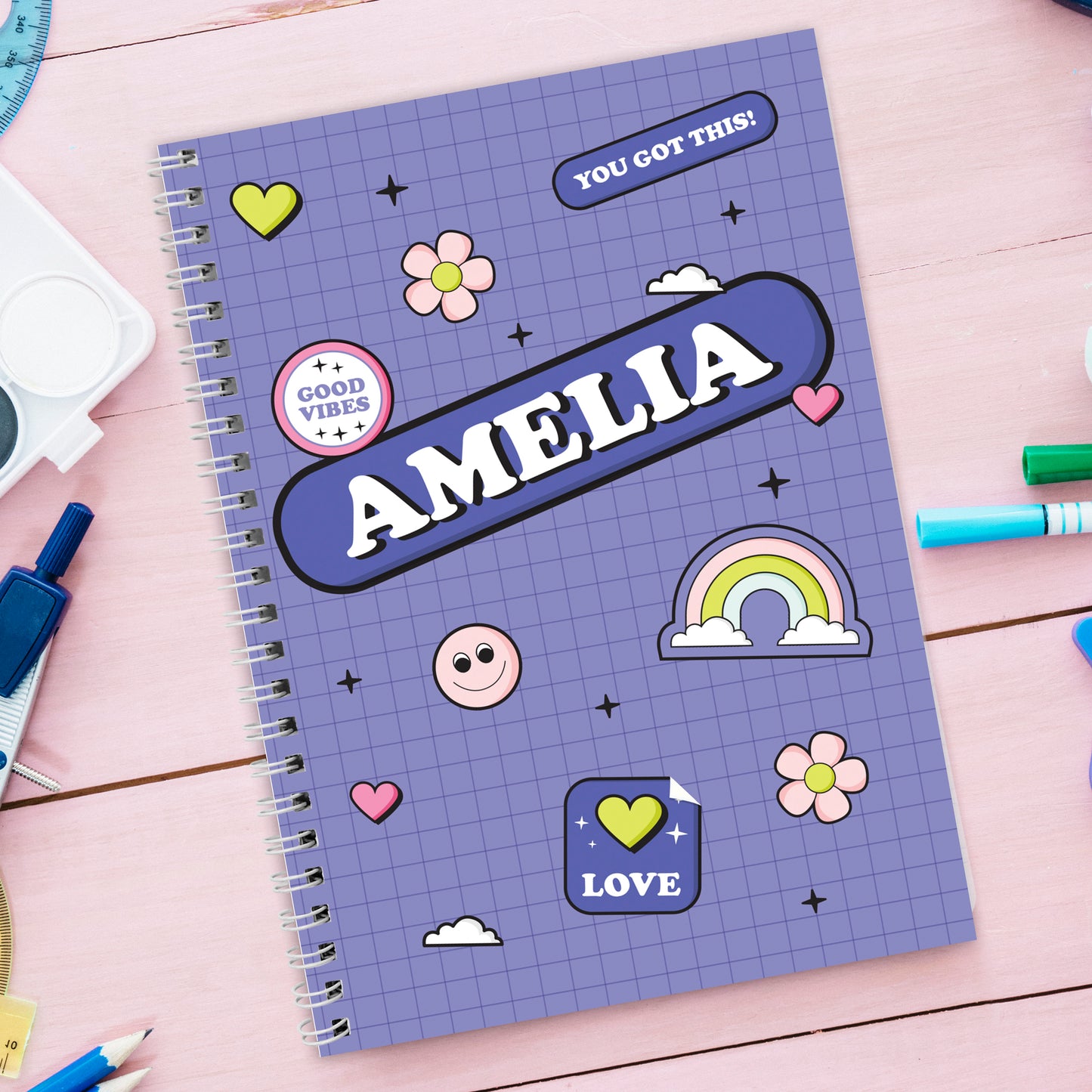 Personalised Good Vibes A5 Notebook - image 6