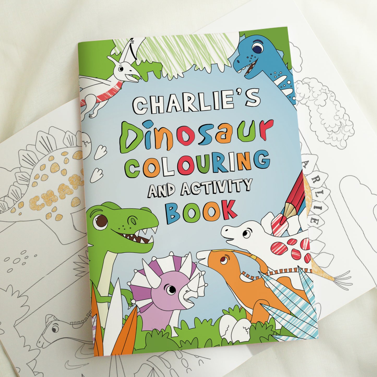 Personalised Dinosaur Colouring Book - image 4