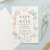 Personalised Soft Floral Set of 36 Wedding Save the Dates