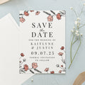 Personalised Pink Floral Set of 36 Wedding Save the Dates from Heartfelt Gifts