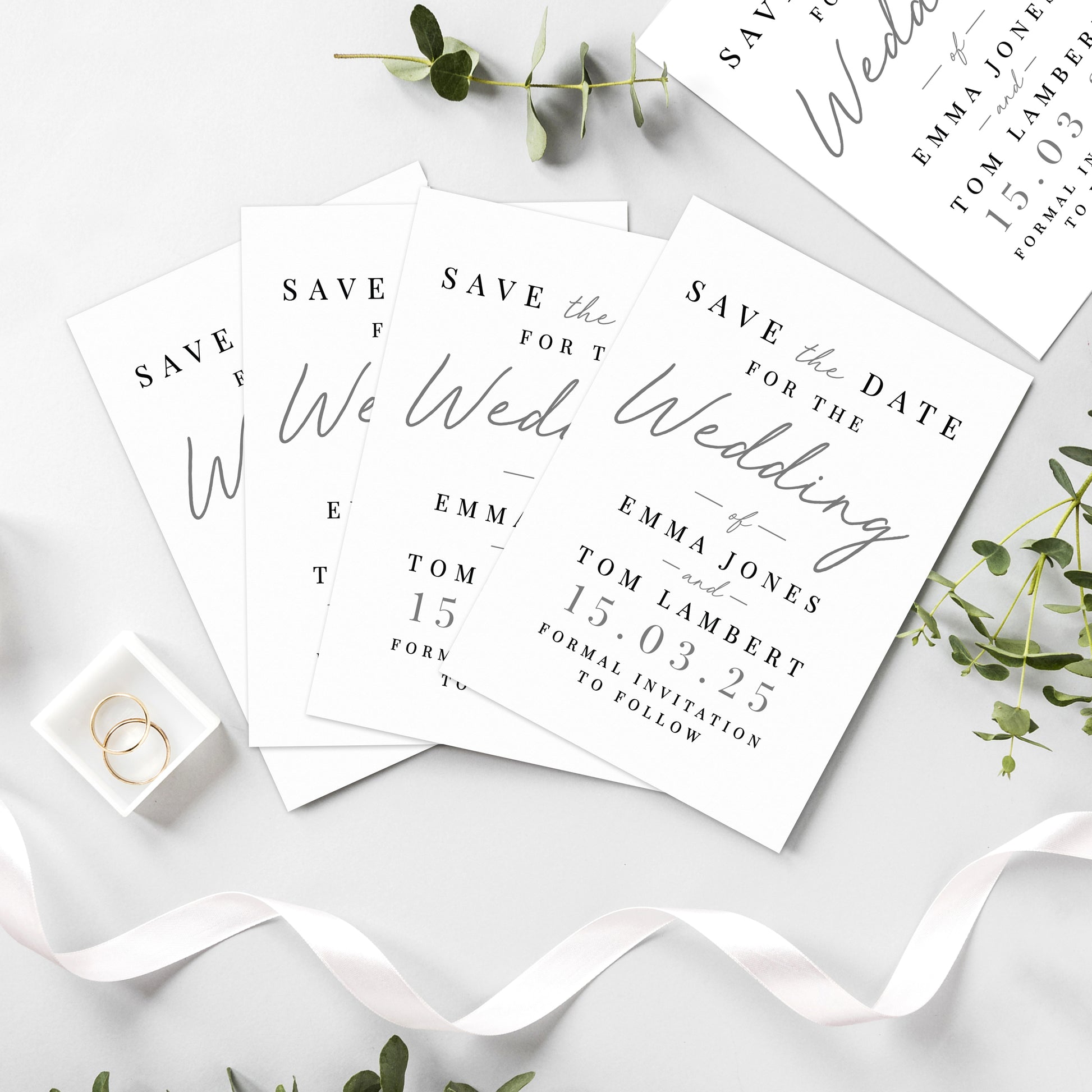 Personalised Set of 36 Wedding Save the Dates - image 3