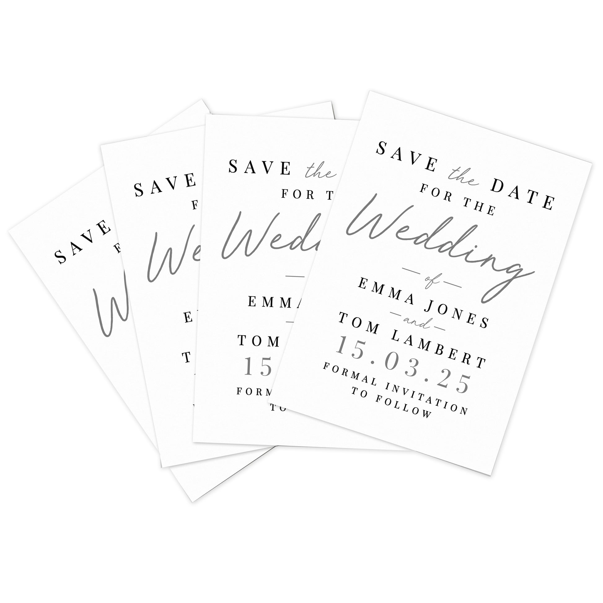 Personalised Set of 36 Wedding Save the Dates - image 5
