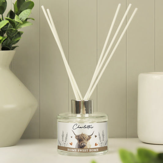 Personalised Highland Cow Reed Diffuser - image 2