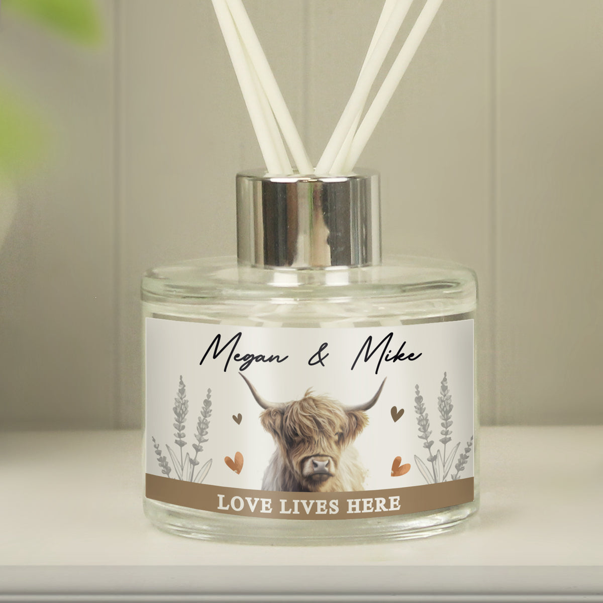 Personalised Highland Cow Reed Diffuser - image 4