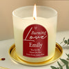 Personalised Burning Love Candle Jar
