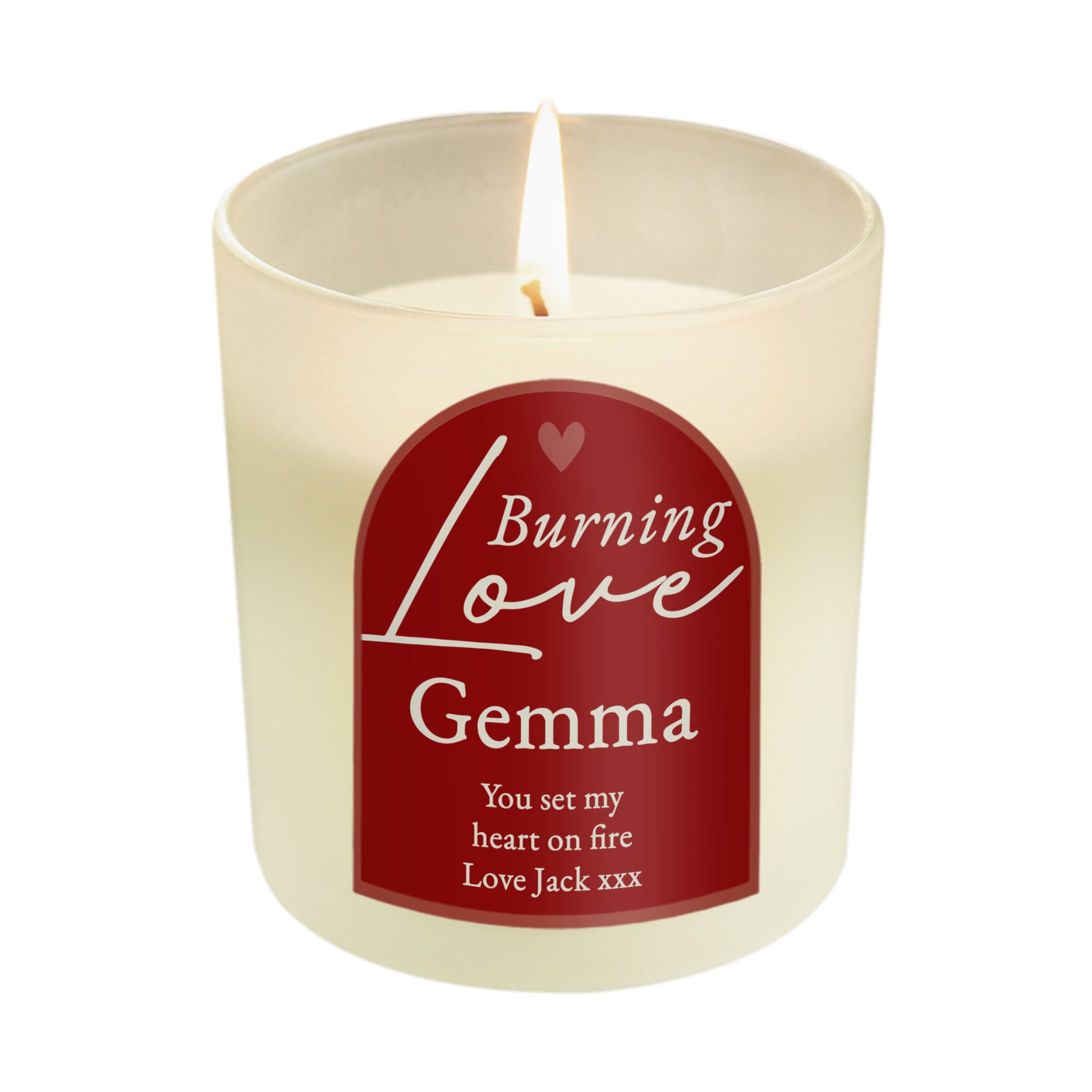 Personalised Burning Love Candle Jar - image 5