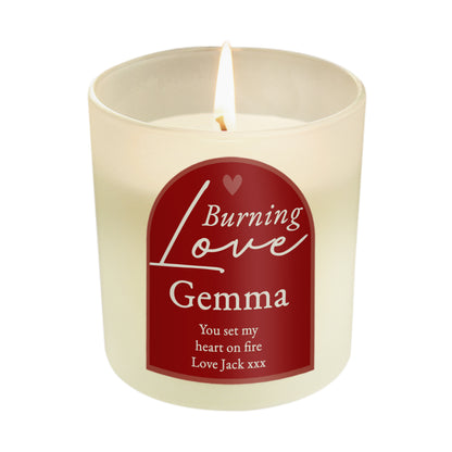 Personalised Burning Love Candle Jar - image 5