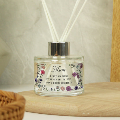 Personalised Wild Flowers Reed Diffuser from Heartfelt Gifts