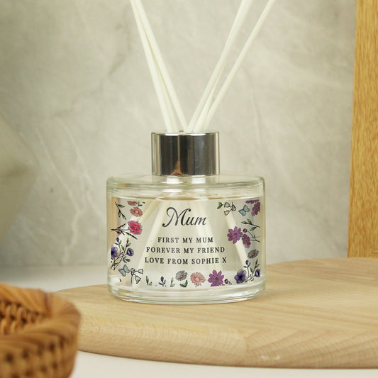 Personalised Wild Flowers Reed Diffuser from Heartfelt Gifts