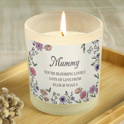 Personalised Wild Flowers Candle Jar from Heartfelt Gifts